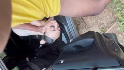 Skinny Ebony Facefucked to 