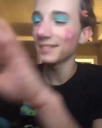 You can't see it but I am crying