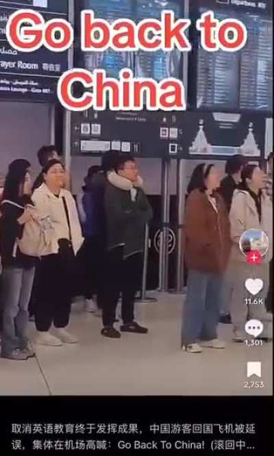 Xinese are becoming more self aware day by day (they're the ones shouting 'Go back to China') 