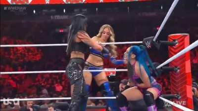 On WWE RAW: Sonya Deville & Chelsea Green vs Candice LeRae & Mia Yim