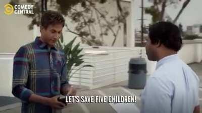 To save starving children