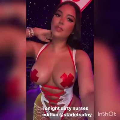Nurse on fire
