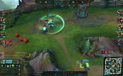 Dodging three Twitch ult shots by walking