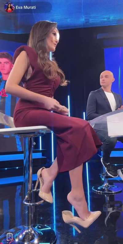 Eva Murati teasing live at UCL panel