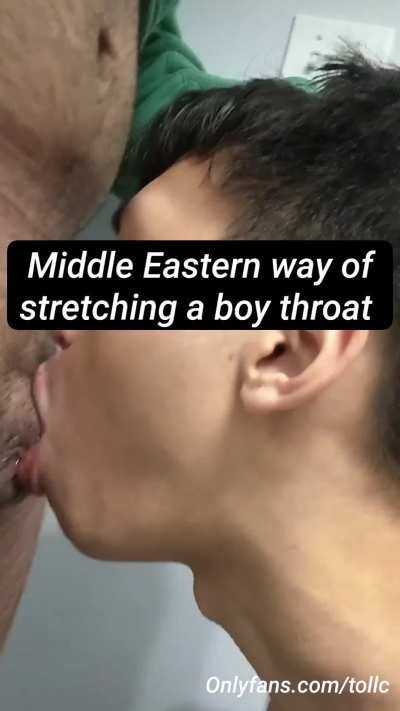 Alpha Dom stretching my untrained throat 