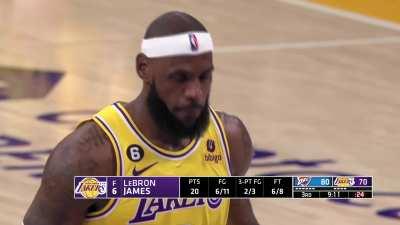 [Highlight] LeBron scores point 21 and 22