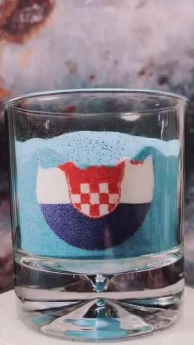 Croatia in sand. Credit: fallinginsand