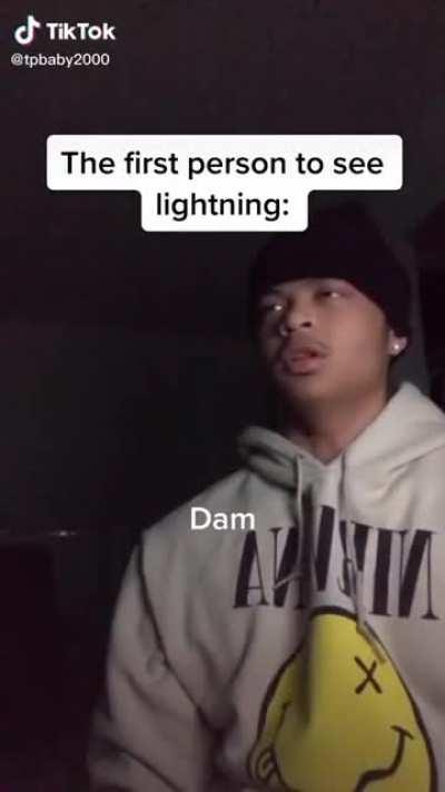 The first person to see lightning