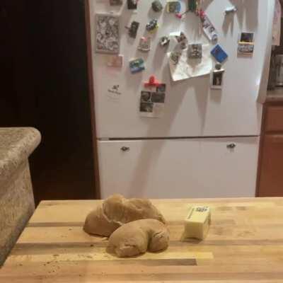 To steal the fresh bread