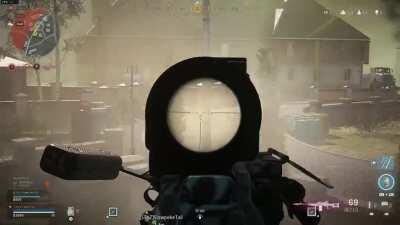 PKM shooting rubber bullets - 30 hit markers on 1 person