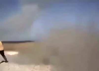 Lemme hit this 3 wood off the deck real quick.