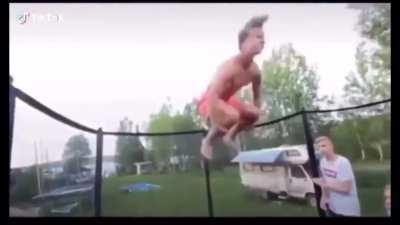 HMFT after I land this sick trick on my trampoline