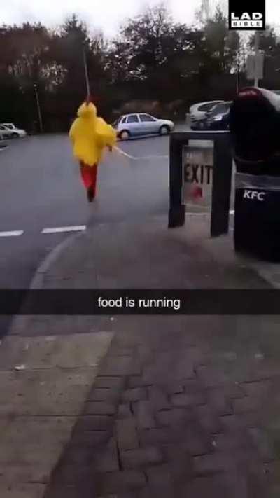 Run chicken!
