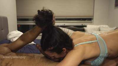 Throwback to my first night alone with another man. I remember being nervous, but a good kind of nervous..like I knew it’d be amazing either way but I wanted to give his BBC the royal treatment and worship it until he couldn’t take it anymore.