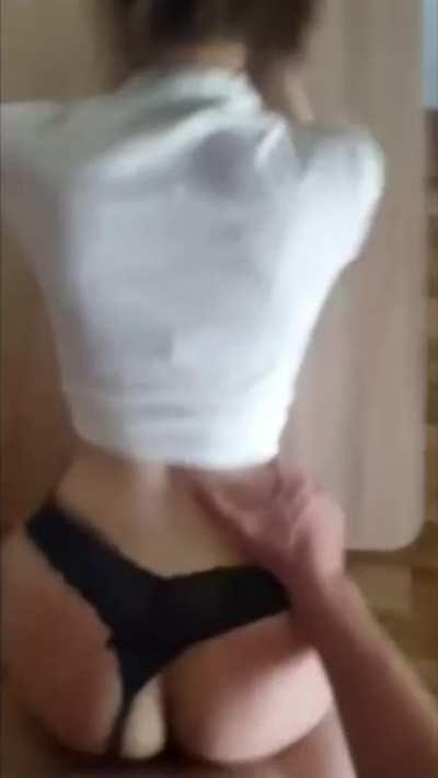 Finally had my step sis to myself. I didn’t even give her the time to undress before pinning her down and fucking her pussy