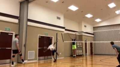 Trying to work on my goofy spiking form. Any tips on things that stand out? Thanks.