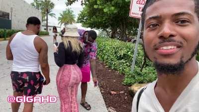 She really dont mind they record her fat booty