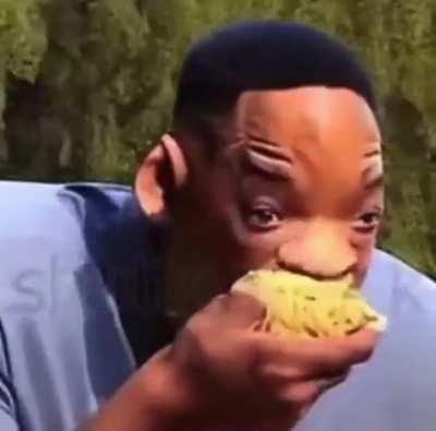 Thanks i hate this AI generated video of Will Smith eating spaghetti
