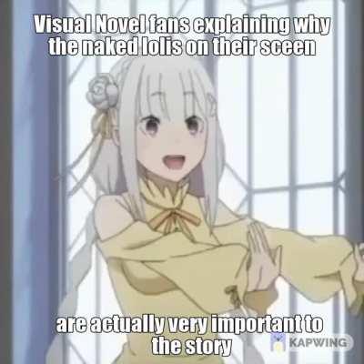 Emilia likes visual novels