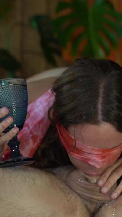 Lubing up my pussy before you destroy it