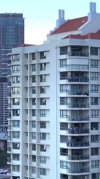 Flying a Boeing C-17 Globemaster through the middle of a city in Australia.