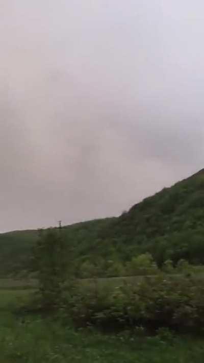 Very close lightning strike