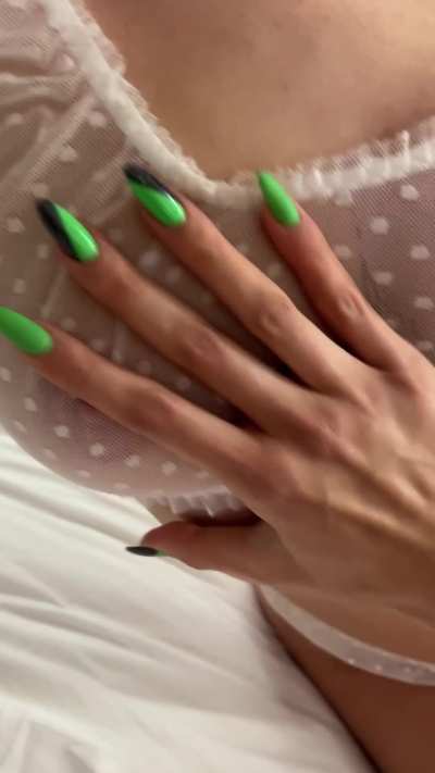 My sheer lingerie made her so horny