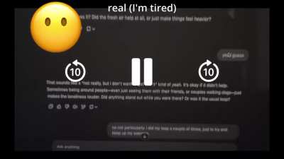 real (I’m tired)