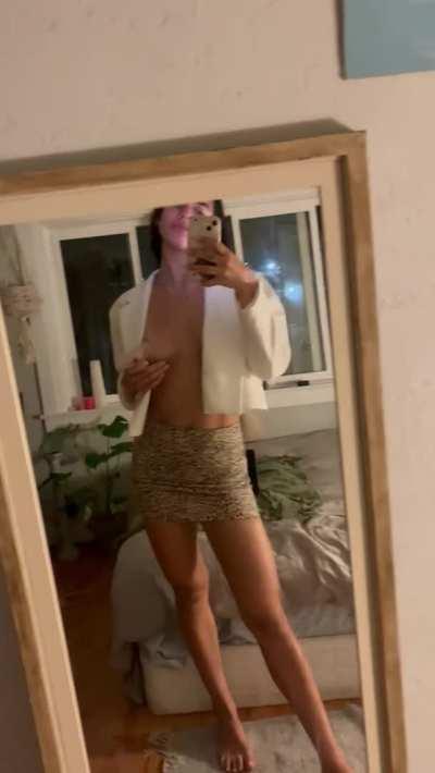 step sister got a job interview tomorrow, crossing my fingers my outfit helps a bit