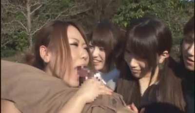 Unlucky man meets female athletes