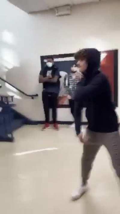 Fight from my old school used to be friends with the kid in the white shirt