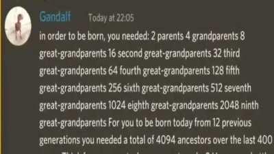 In order to be born...