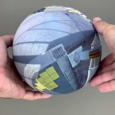 I mean WHAT? (Incredible artwork on a sphere by Daisuke Samejima)