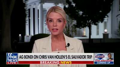 Bondi claims that Abrego Garcia's wife and child are better off with him gone