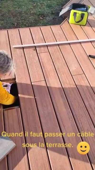 Using your cat to put underground cable