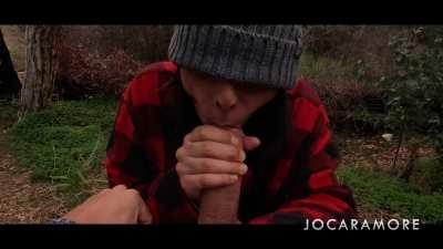 My petite girlfriend makes sure to get all the cum.