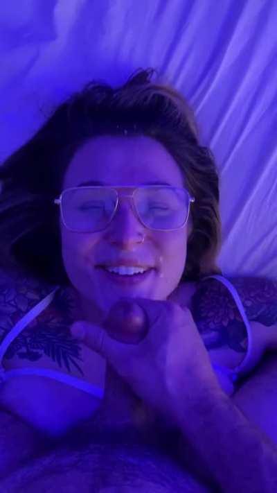 There was so much cum it made me choke a bit 🤭