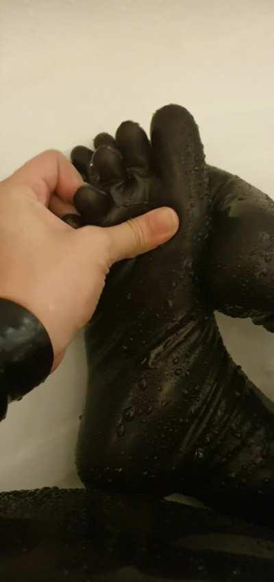 Here's those latex toes you asked for