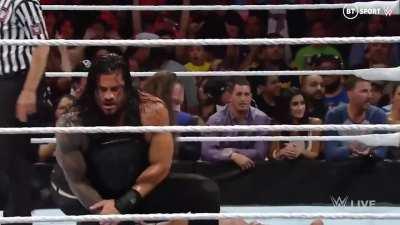 Bray Wyatt hitting the Sister Abagail then pointing at Sheamus right before Roman Reigns speared him is smooth as hell