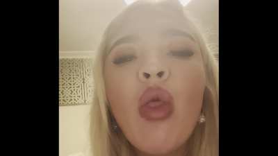 karina start to drink her glass of cum. 1st part.