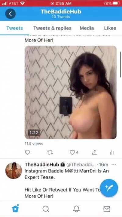 Instagram Baddie M@tti Marr0ni Loves Playing In The Shower! Twitter:@thebaddiehub