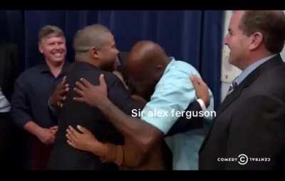 Live footage of Ronaldo meeting Man Utd players