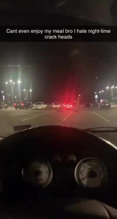 Crackhead doing the crab walk