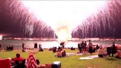 City of San Diego's entire fireworks show goes off at once 2012