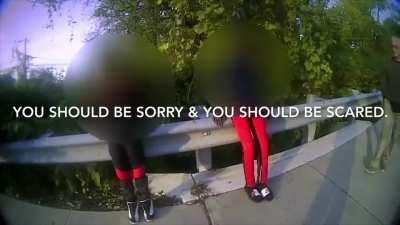 An 11 and 13 year olds playing with a BB gun learn a valuable lesson from this police officer.