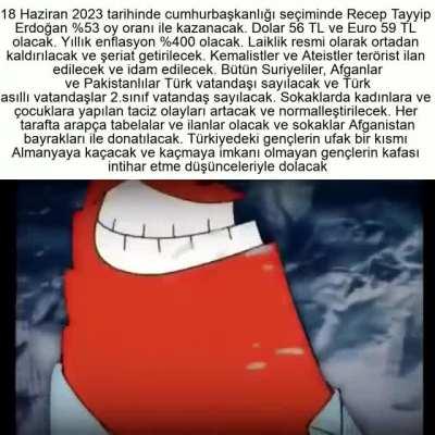 Creepy Spongebob Prediction Meme (2023 Turkey Edition)