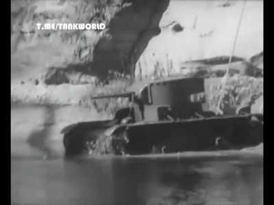 T-26 on a steep descent