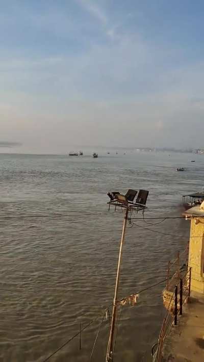 View from Kashi Vishwanath corridor Ganga Dwar