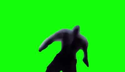 Kratos falling green screen