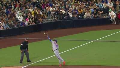 [Highlight] Luis Guillorme Makes An Amazing Leaping Catch To Rob Gary Sanchez Of Extra Bases!